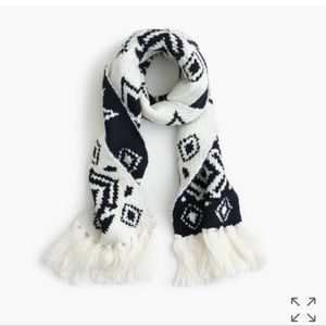J Crew Long Scarf in Oversized Fair Isle